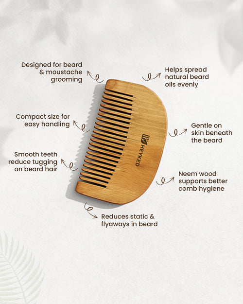 Neem Wood Beard Comb